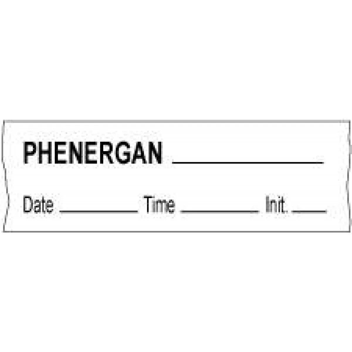 Anesthesia Tape With Date, Time & Initial (Removable) Phenergan 1/2" X 500" - 333 Imprints - White - 500 Inches Per Roll