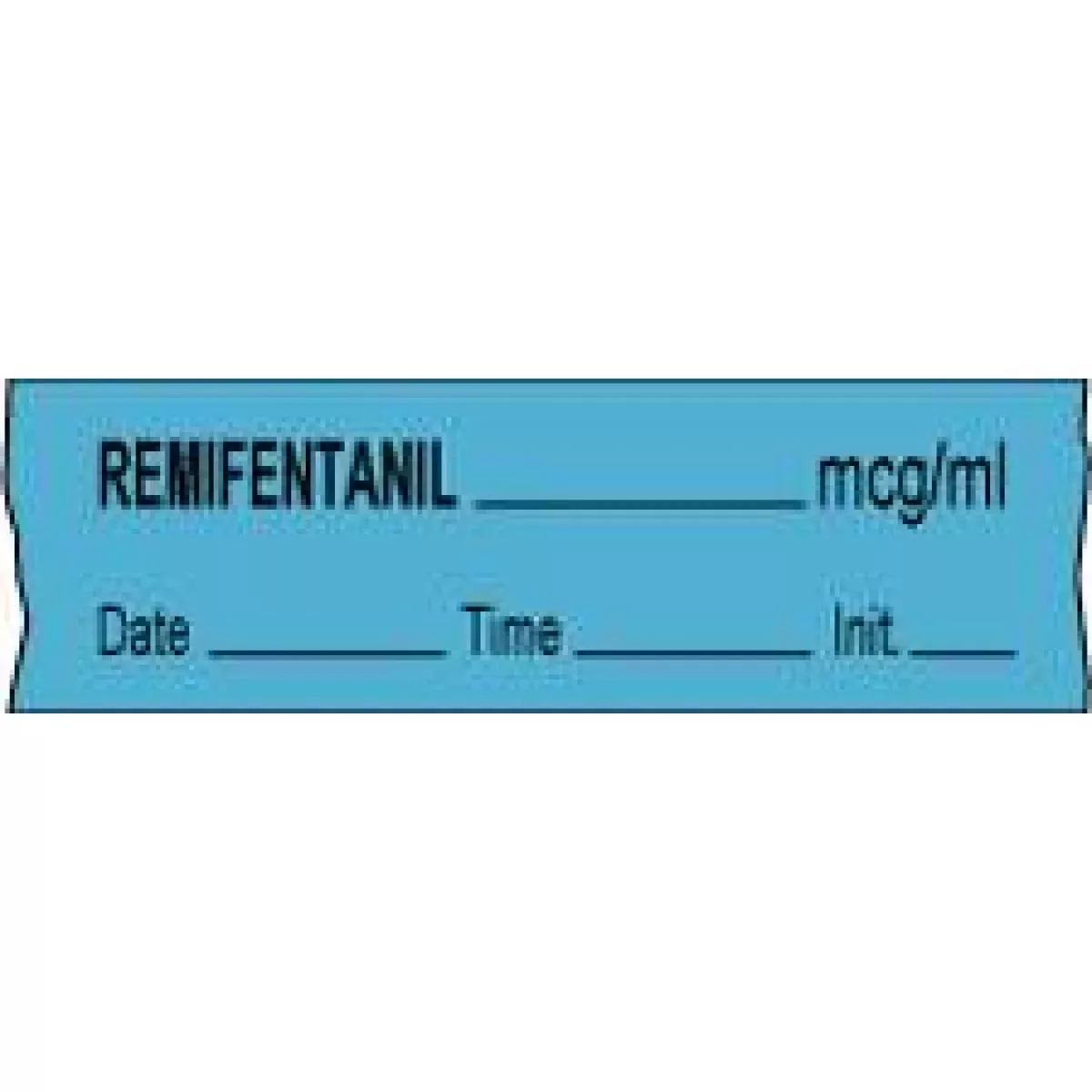 Anesthesia Tape With Date, Time & Initial (Removable) Remifentanil Mcg/Ml 1/2" X 500" - 333 Imprints - Blue - 500 Inches Per Roll