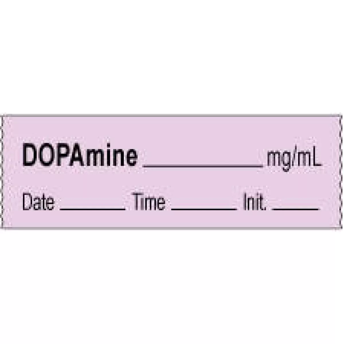 Anesthesia Tape With Date, Time & Initial | Tall-Man Lettering (Removable) Dopamine Mg/Ml 1/2" X 500" - 333 Imprints - Violet - 500 Inches Per Roll