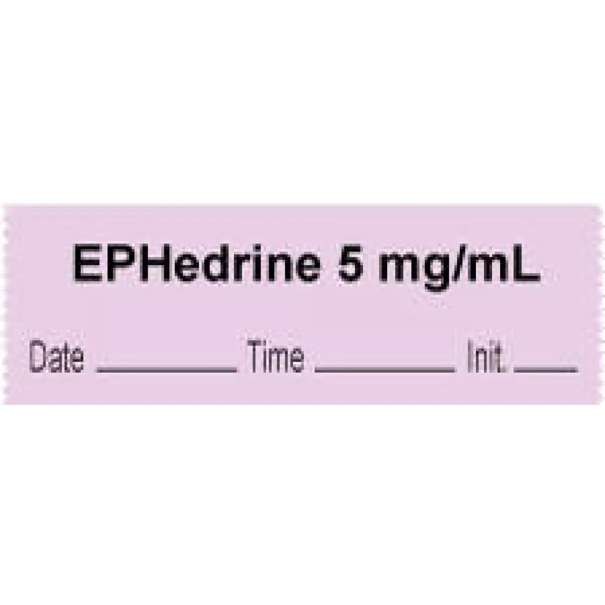 Anesthesia Tape With Date, Time & Initial | Tall-Man Lettering (Removable) "Ephedrine 5 Mg/Ml" 1/2" X 500" Violet - 333 Imprints - 500 Inches Per Roll
