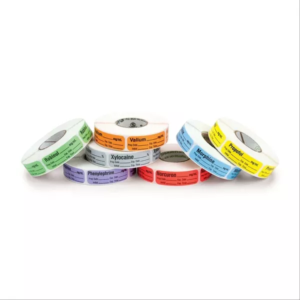 Anticholinergic Agent Medication Pre-Cut Labels ATROPINE__% (traditional yellow label) ,500 / roll