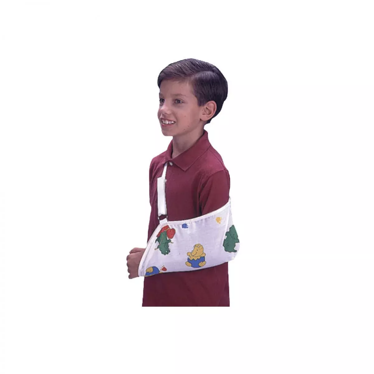 Arm Sling Cartoon Design, Velcro Closure White Cotton Xsmall - 1 Each