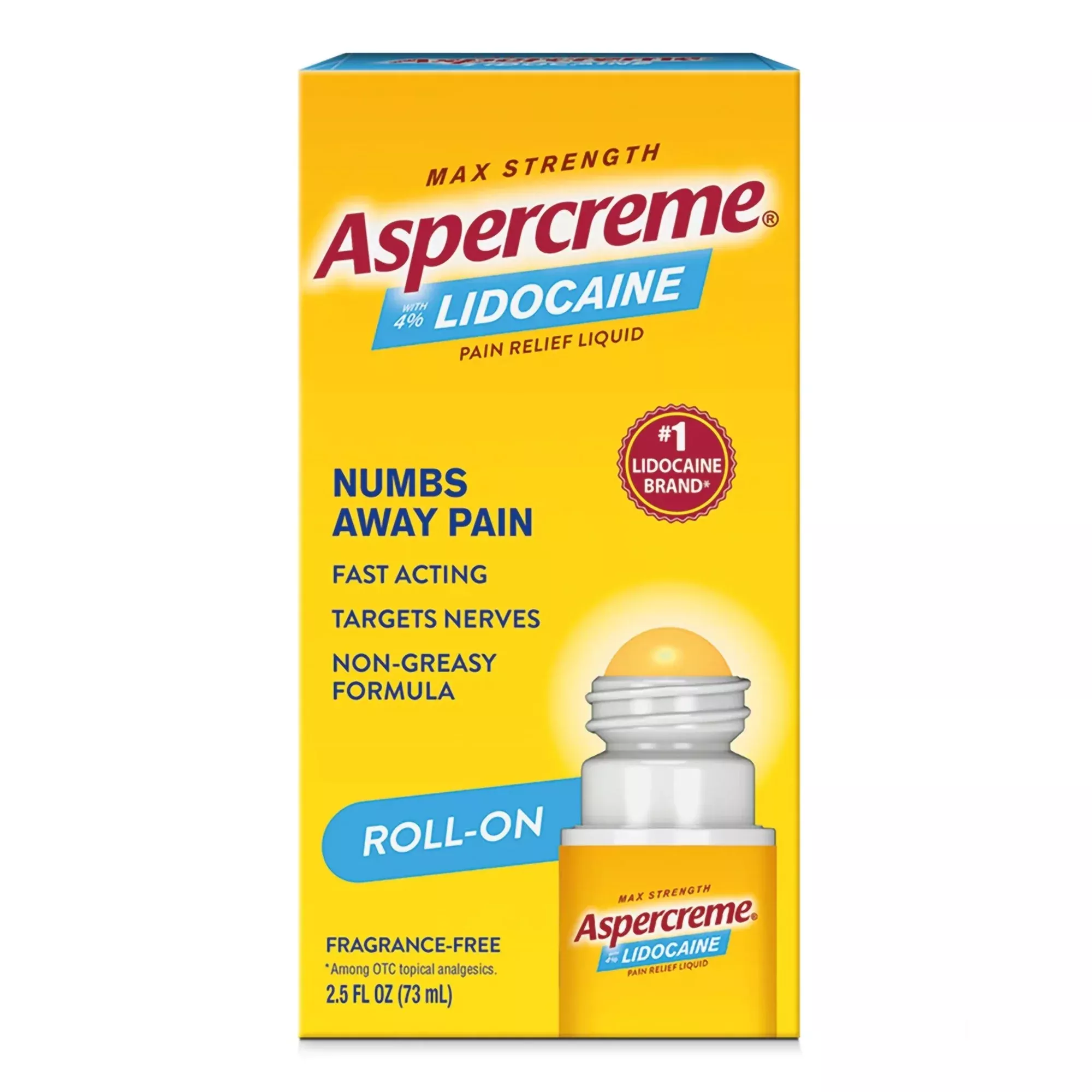 Aspercreme With 4% Lidocaine Pain Relief Liquid Fragrance Free