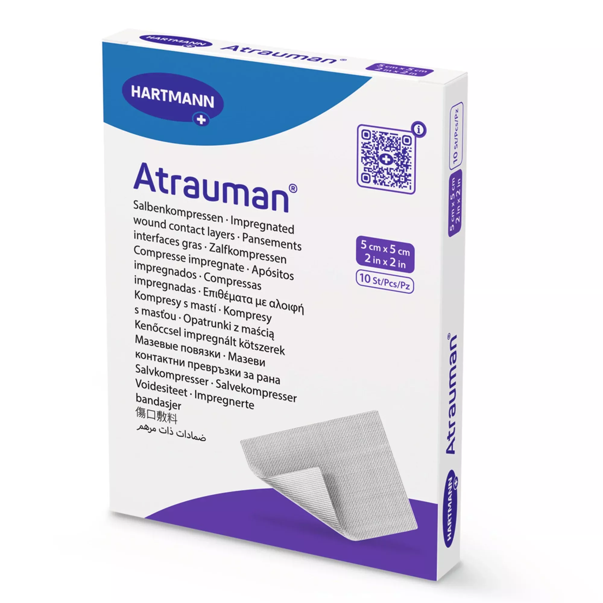 Atrauman Impregnated Wound Contact Layer Dressing, 2 x 2 Inch