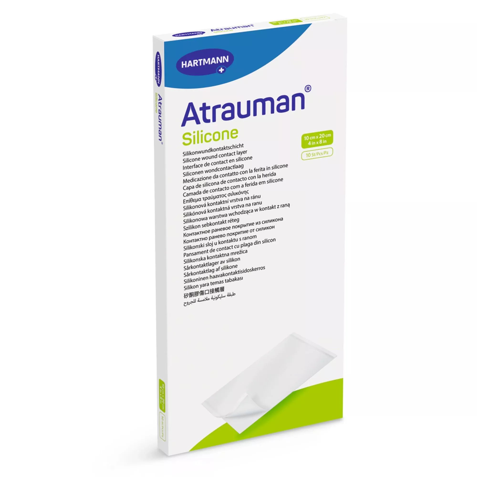 Atrauman Silicone Sterile Wound Contact Layer Dressing, 4 x 8 Inch