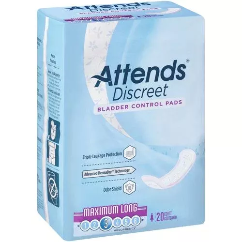 Attends Discreet Women's Bladder Control Incontinence Pads