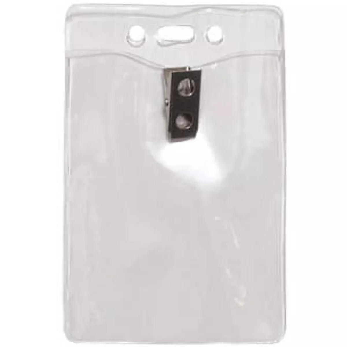 Badge Holder With Clip (Vinyl) 3" X 4" Clear - 100 Per Package