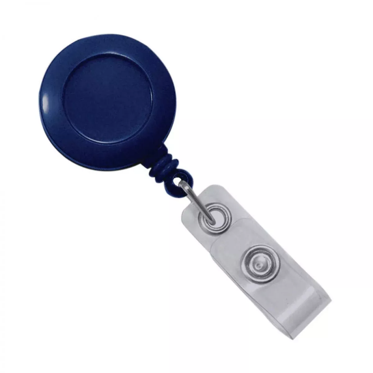 Badge Reel 1-1/4" Circle Plastic Blue - 25 Per Pack