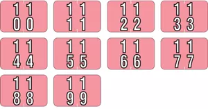 Barkley Compatible Dbkm Color Code Label Numeric 10-19 1 1/2" X 1" Pink Permanent - 500 Per Roll