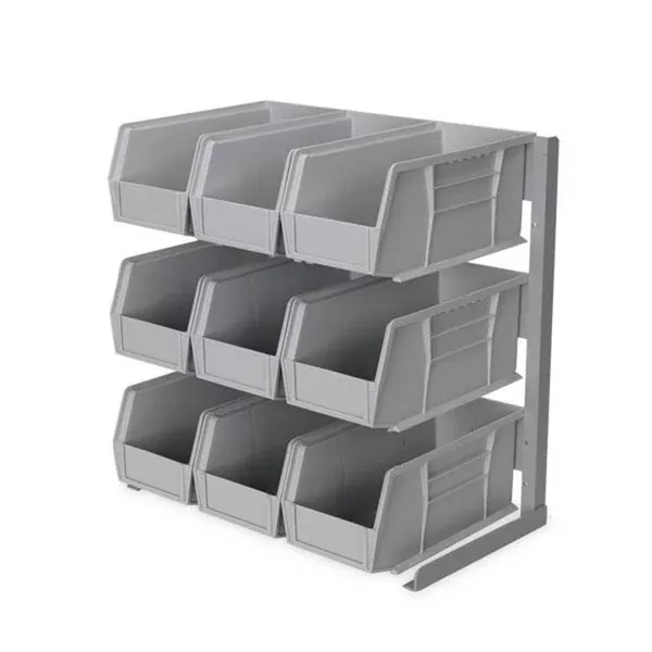 Benchtop Bin System 9-Bin Rack • 18"W x 12"D x 19"H ,1 Each