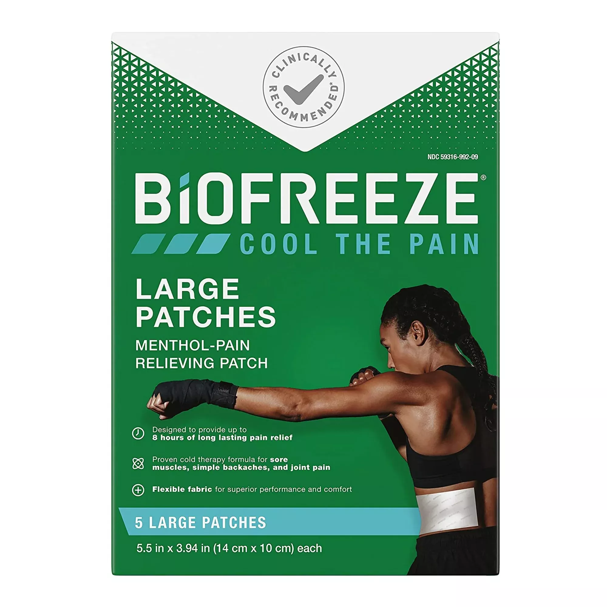 Biofreeze Menthol Pain Relief Patches, Large