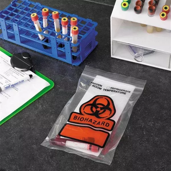 Biohazard Bag 6"W x 9"H Biohazard Bag ,1000 / pk
