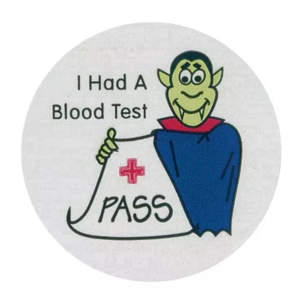 "Blood Test" Award Stickers Blood Test ,200 / roll