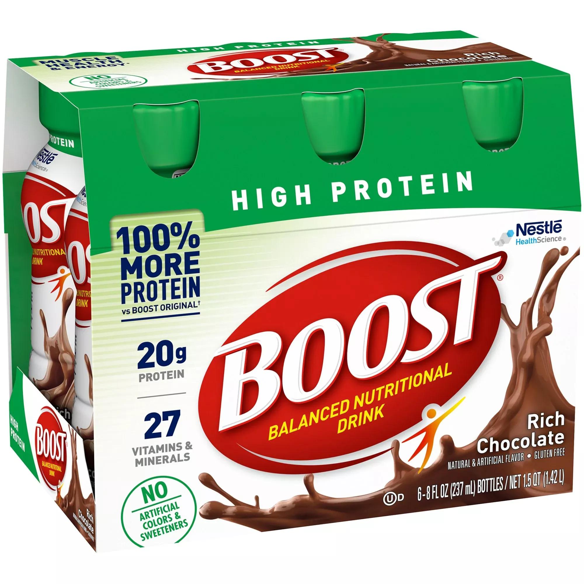 Boost High Protein Chocolate Complete Nutritional Drink, 8-ounce bottle