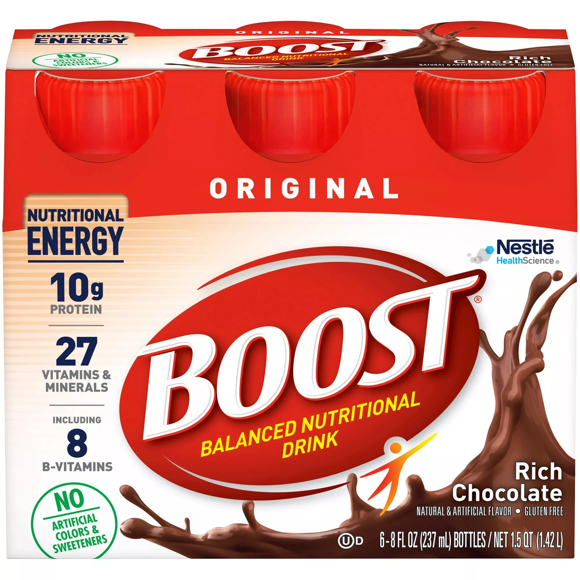 Boost Original Chocolate Balanced Nutritional Drink, 8-ounce bottle