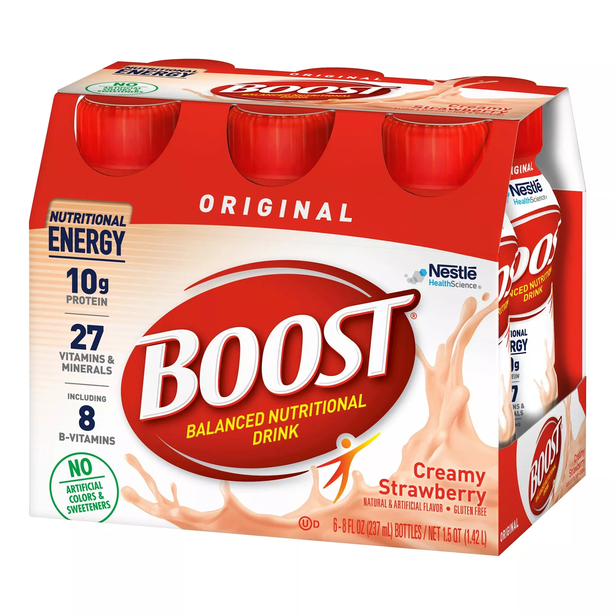 Boost Original Strawberry Balanced Nutritional Drink, 8-ounce bottle