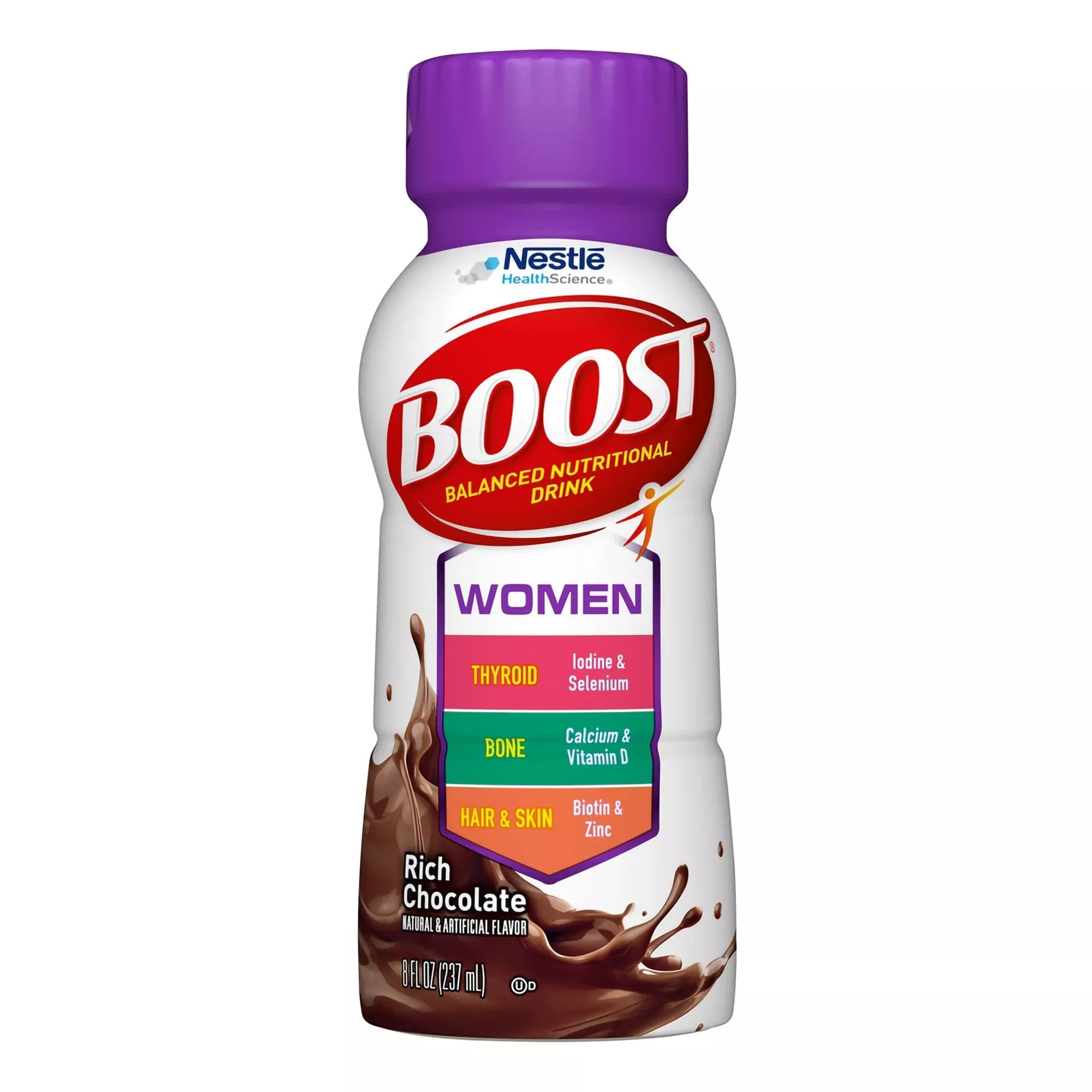 Boost Women Chocolate Balanced Nutritional Drink, 8-ounce bottle