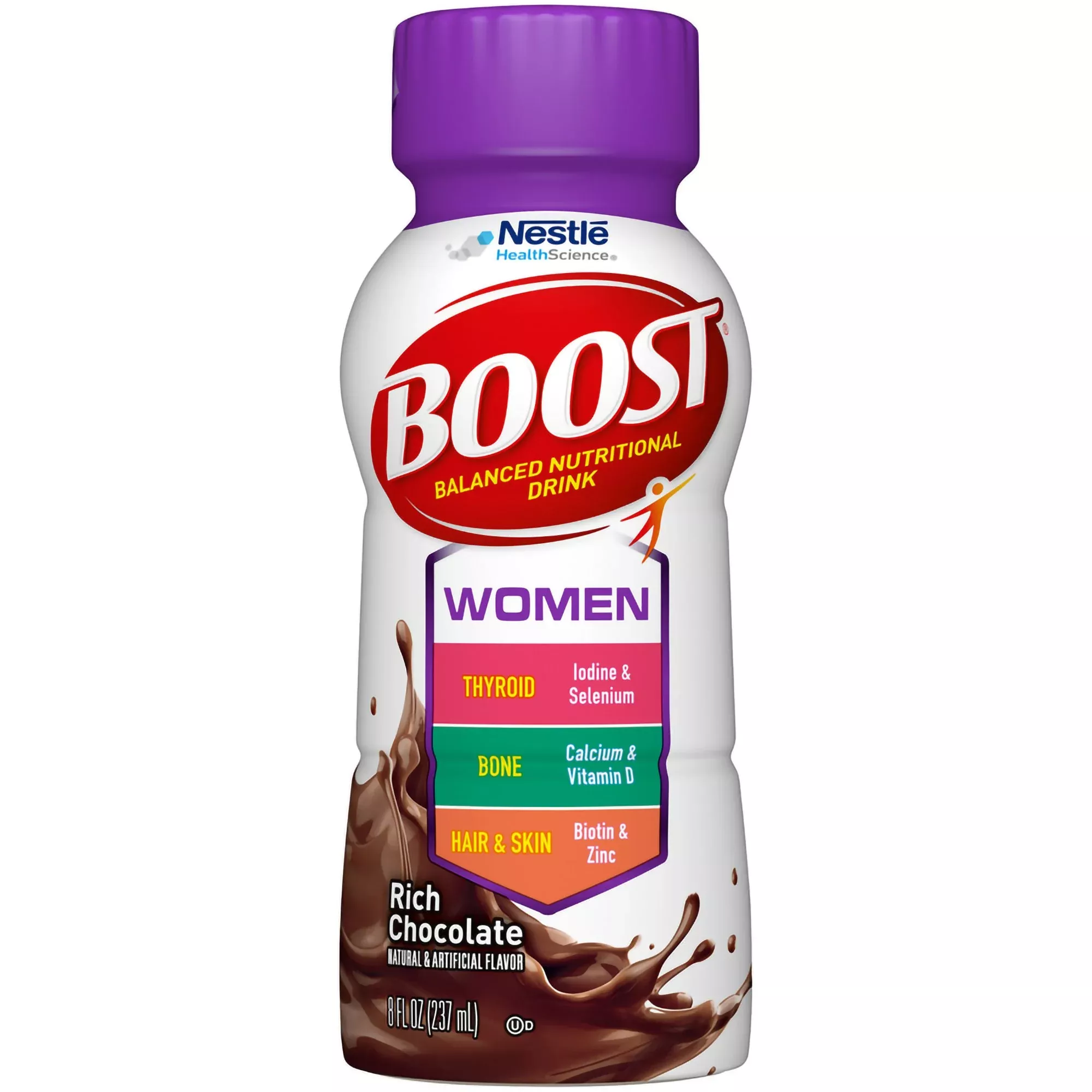 Boost Women Chocolate Balanced Nutritional Drink, 8 oz. Bottle