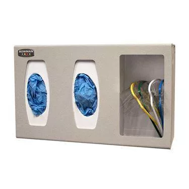 Bowman ABS Double Glove and Bulk Dispenser Bowman ABS Double Glove and Bulk Dispenser • 16.95"W x 4.75"D x 10.2"H ,1 Each