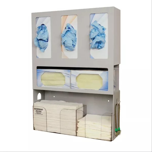 Bowman ABS Isolation Station with Paper Towel Holder Bowman ABS Isolation Station with Paper Towel Holder • 17.61"W x 5.08"D x 23.5"H ,1 Each