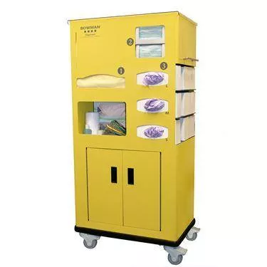Bowman Stainless Steel Mobile Isolation Station Bowman Stainless Mobile Isolation Station • 26.85"W x 16.67"D x 53.38"H ,1 Each