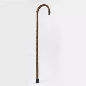 Brazos Twisted Oak Crook Neck Classic Wood Cane, Brown