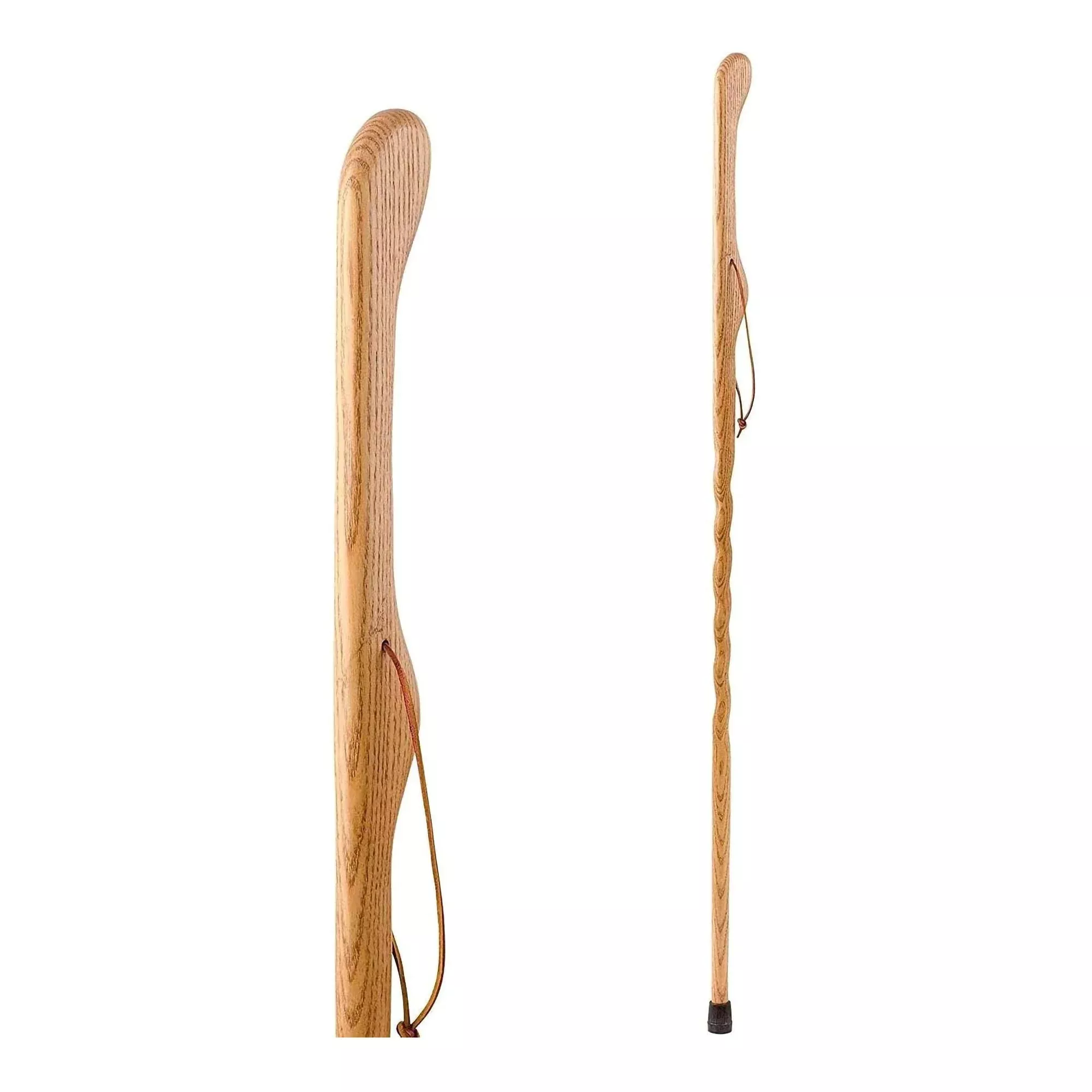 Brazos™ Twisted Oak Hitchhiker Handcrafted Walking Stick, 55-Inch, Tan