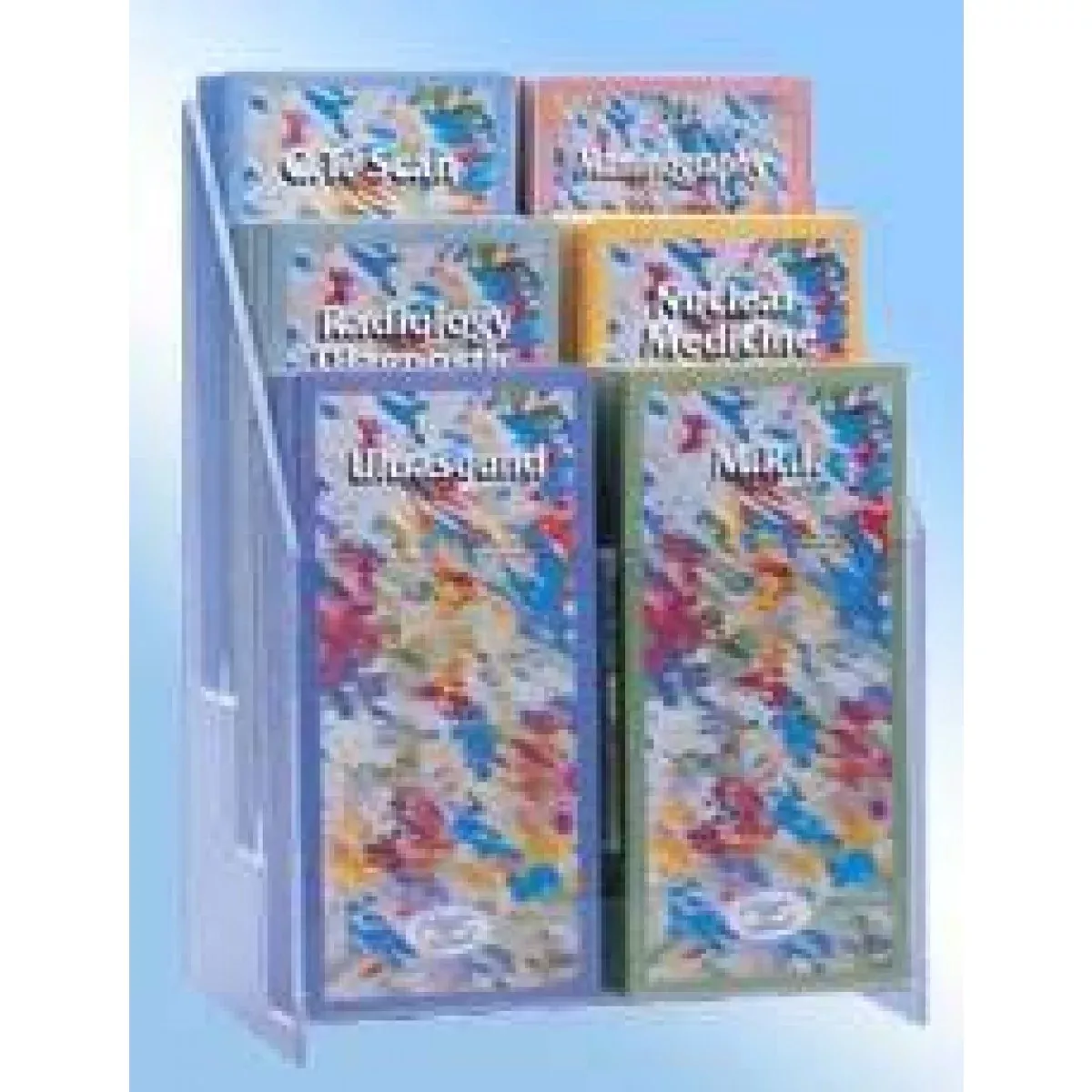 Brochure Holder Counter Top 6 Pocket Clear Plastic 1 Each