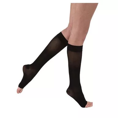 Bsn Medical - Jobst Ultrasheer - 119513 - Stocking, Ultra Sheer Knee - Hi 15 - 20 Open Toe Blk Xlg
