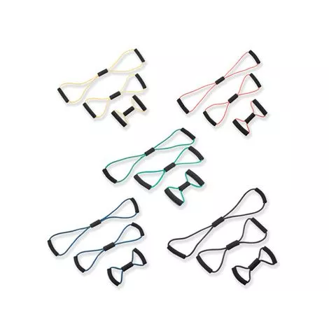 CanDo BowTie Tubing Exerciser 3-Piece Set
