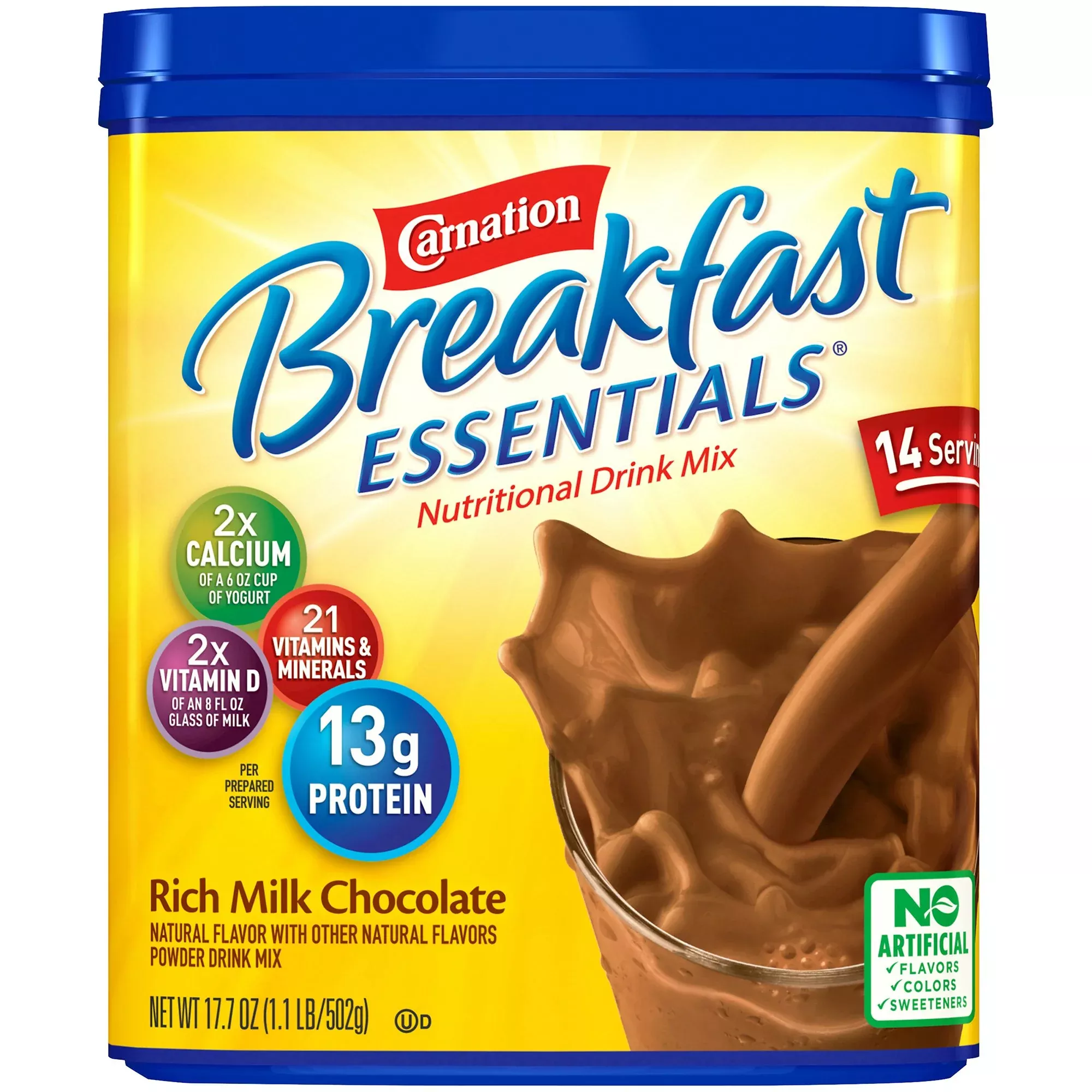Carnation Breakfast Essentials Rich Milk Chocolate Nutritional Drink, 17.7 oz.