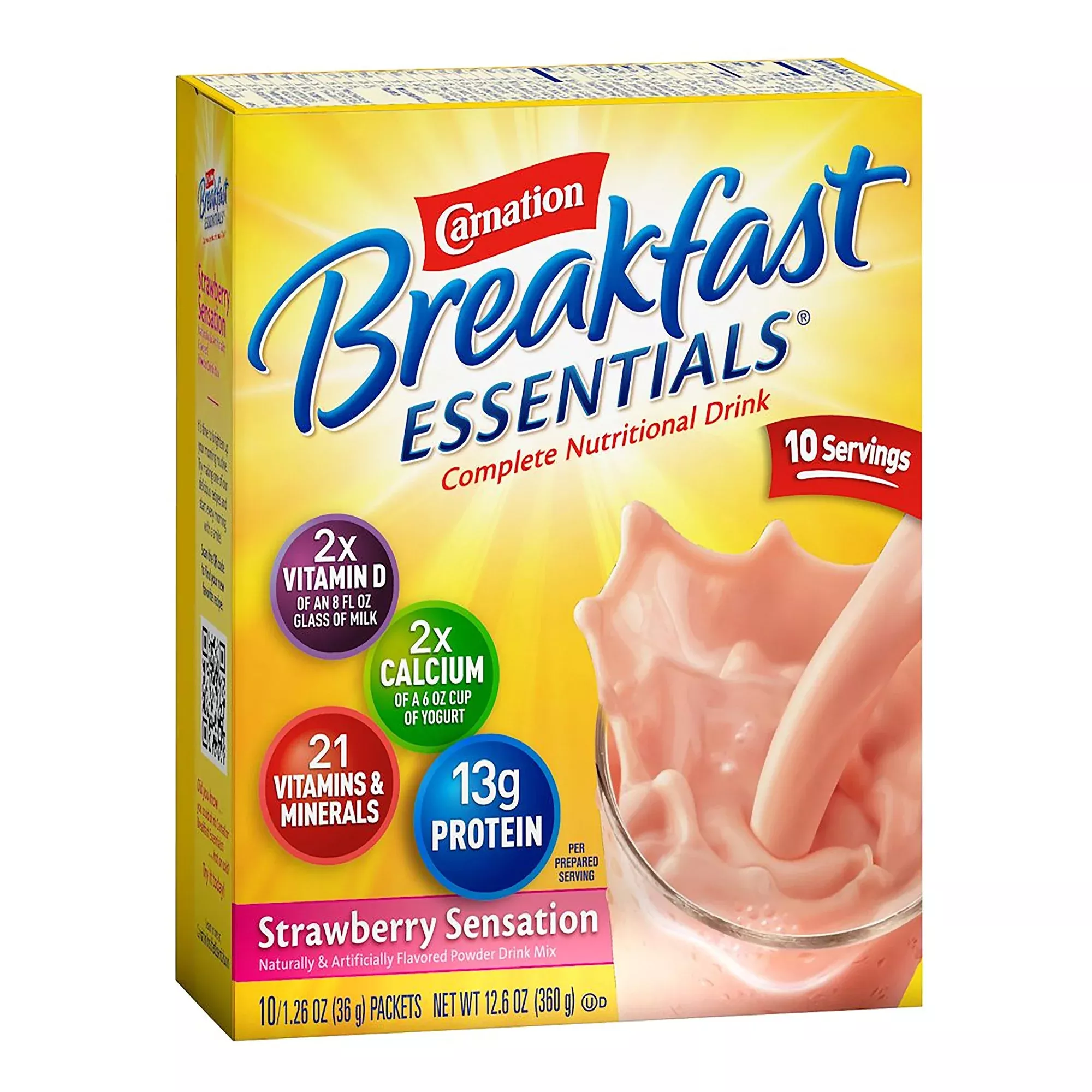 Carnation Breakfast Essentials Strawberry Nutritional Drink