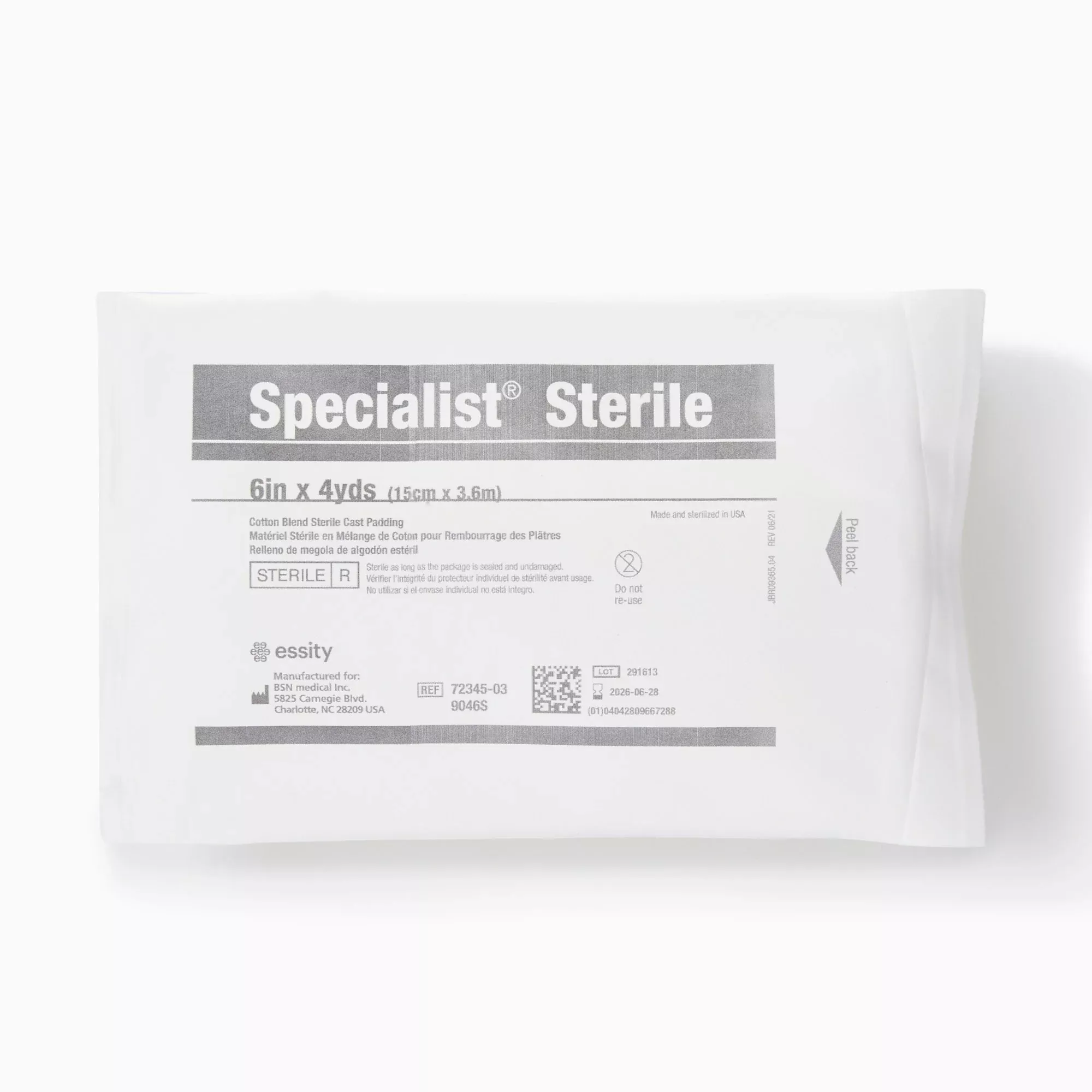 Cast Padding Undercast Specialist Sterile 6 Inch X 4 Yard Cotton / Rayon Sterile