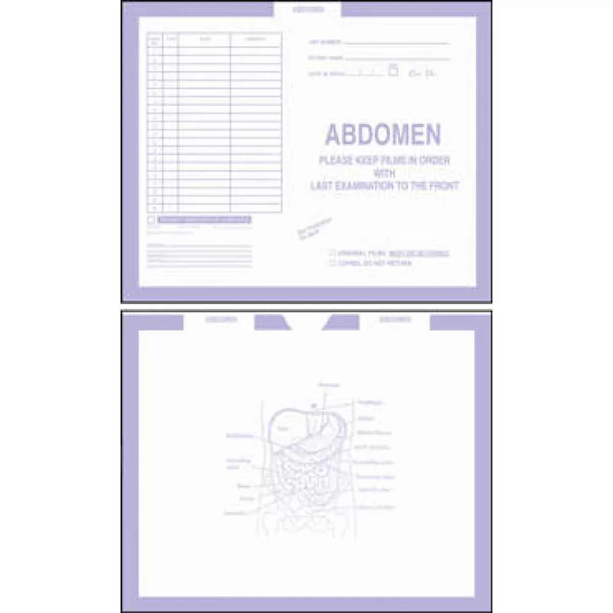 Category Insert Jacket Open Top Abdomen Lavender 28# Kraft 14-1/4"X17-1/2" - 250 Per Case