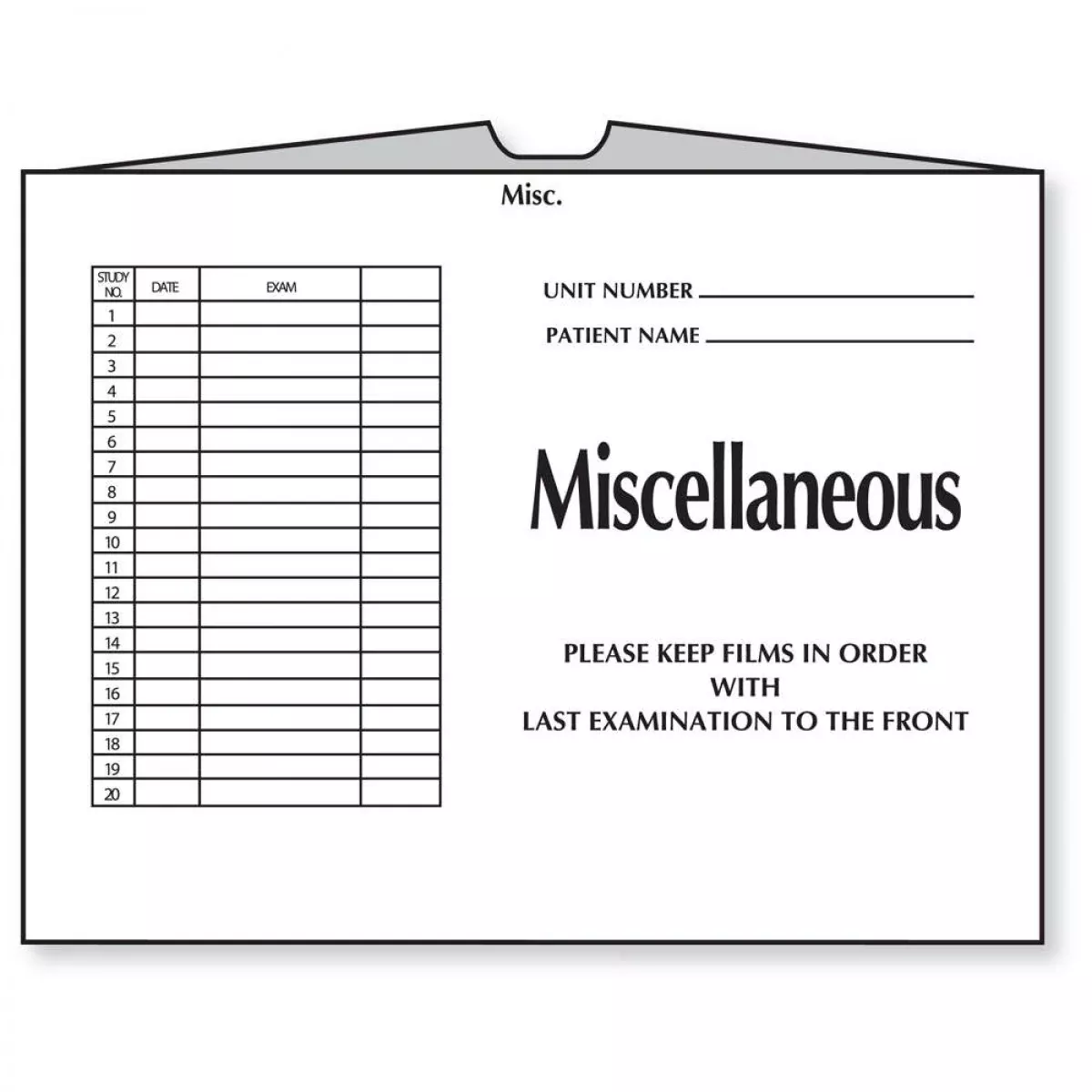 Category Insert Jacket Open Top Miscellaneous White And Black 28# Kraft 14-1/4"X17-1/2" - 250 Per Case