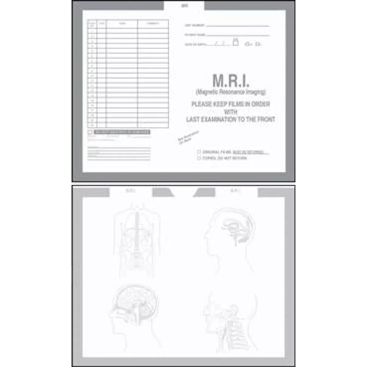 Category Insert Jacket Open Top Mri Gray 28# Kraft 14-1/4"X17-1/2" - 250 Per Case