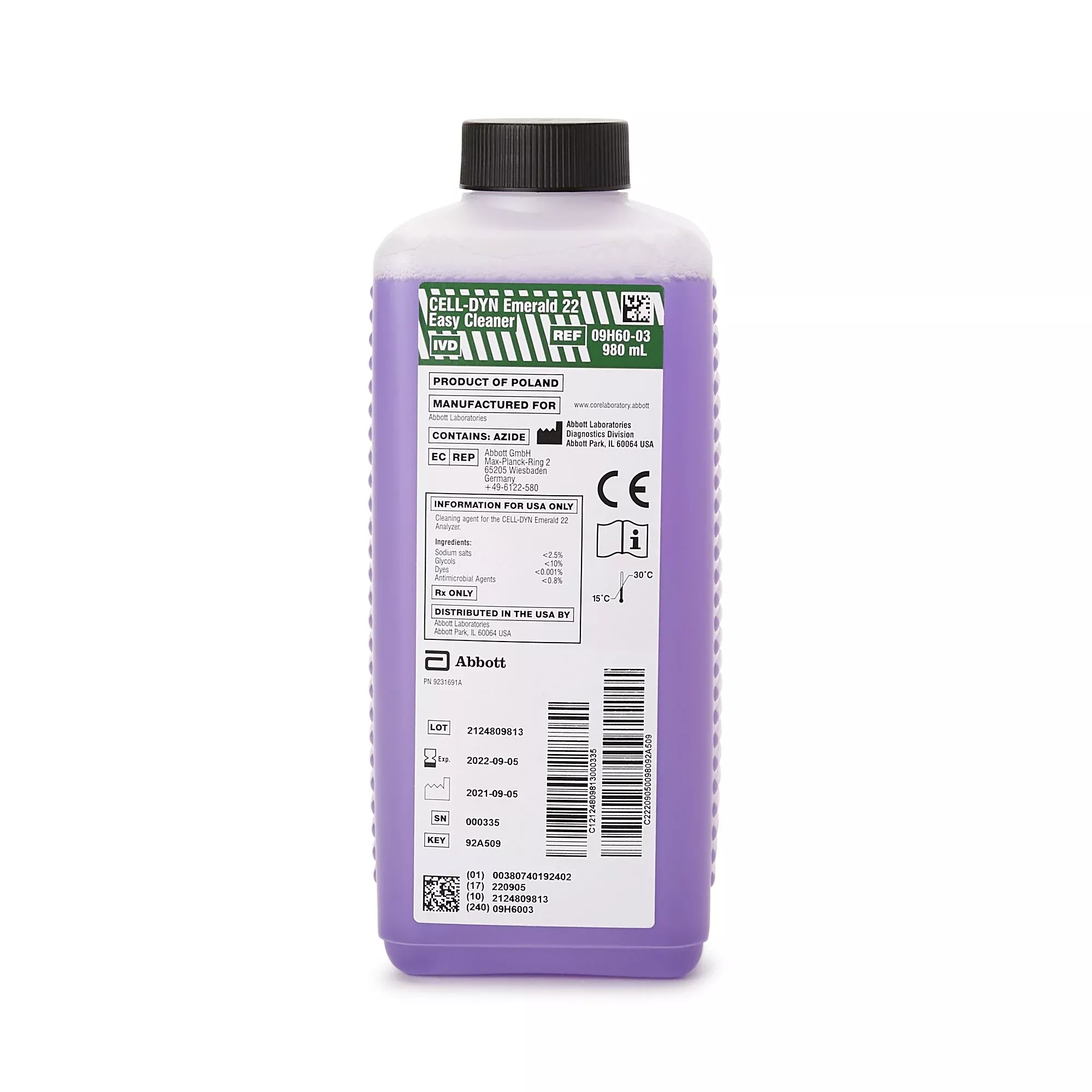 Cell-Dyn Hematology System Reagent, Cleaner