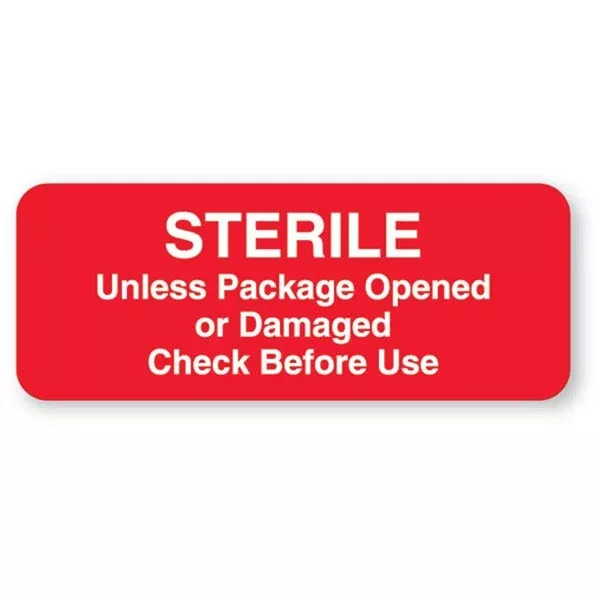 Central Sterile Labels Cleaned - Checked By Labels • 2"W x 0.75"H ,470 / roll