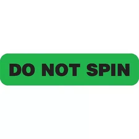Centrifuge Processing Specimen Labels "Has Been Spun Down" • Light Blue • 2"W x 0.75"H ,470 / pk
