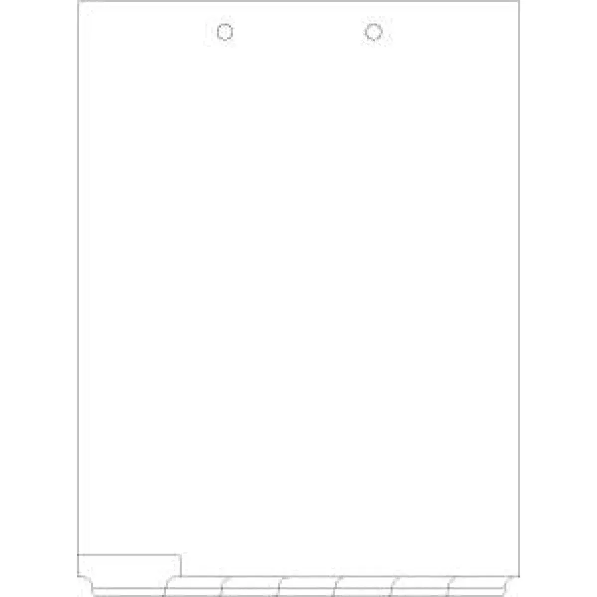 Chart Divider Bottom Tab Position #1-7 1/7 Cut Mylar Reinforced Tab White 32# White Ledger 8-1/2"X11" - 50 Per Set