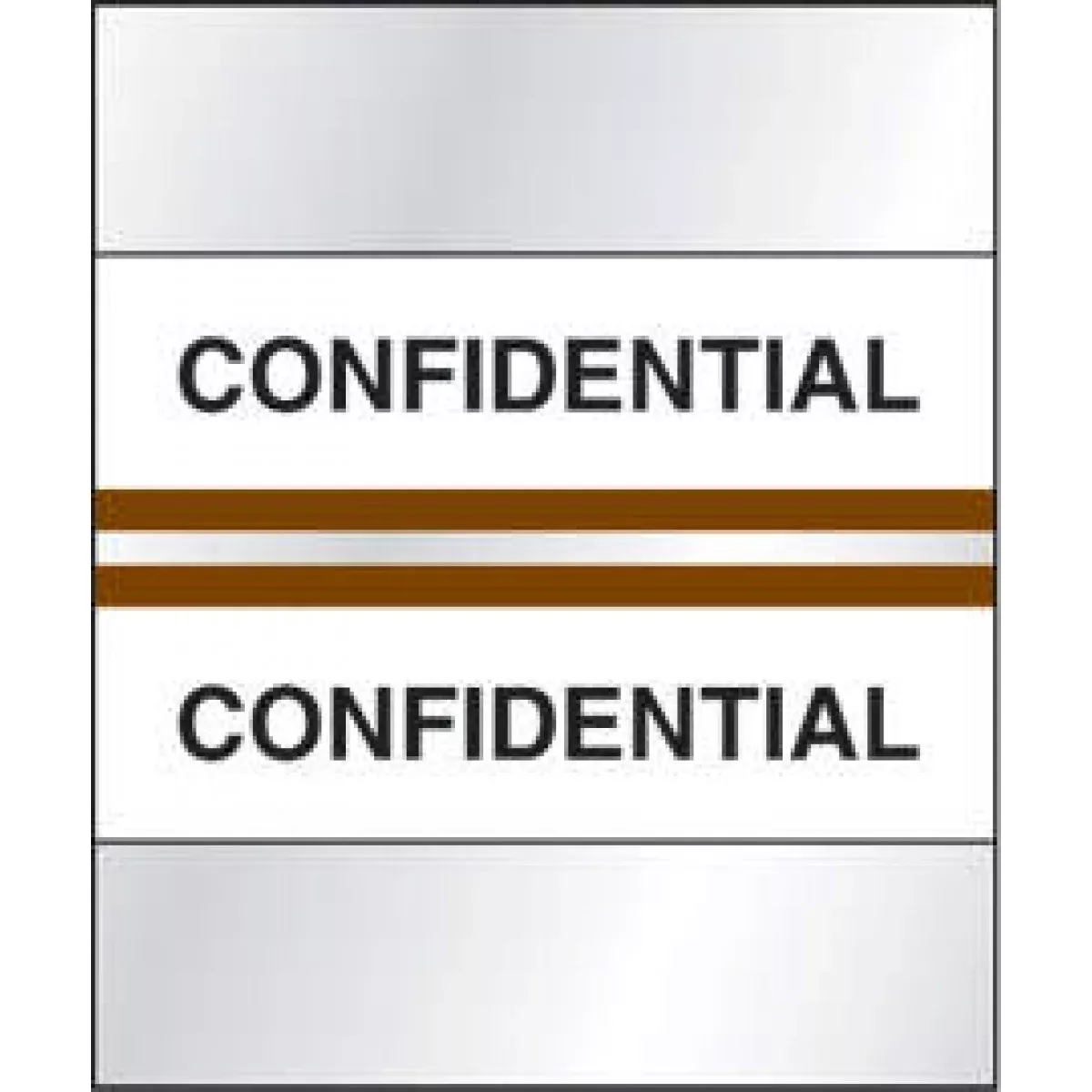 Chart Tab Paper Confidential 1 1/4" X 1 1/2" Brown 100 Per Package
