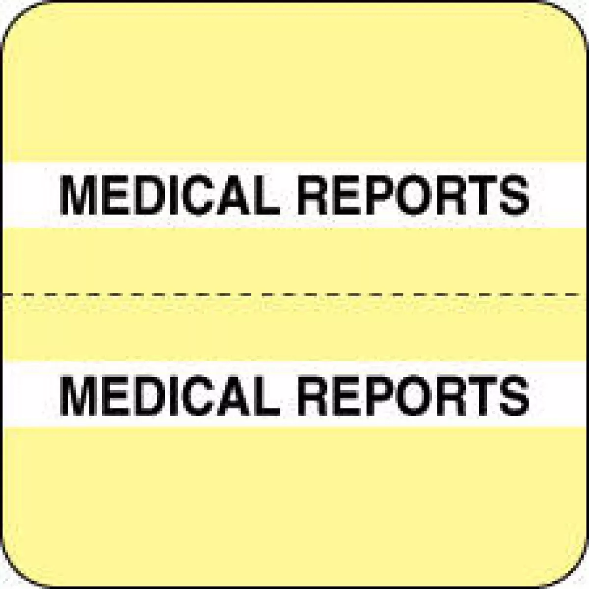 Chart Tab Paper Medical Reports 1 1/2" X 1 1/2" Yellow 100 Per Roll