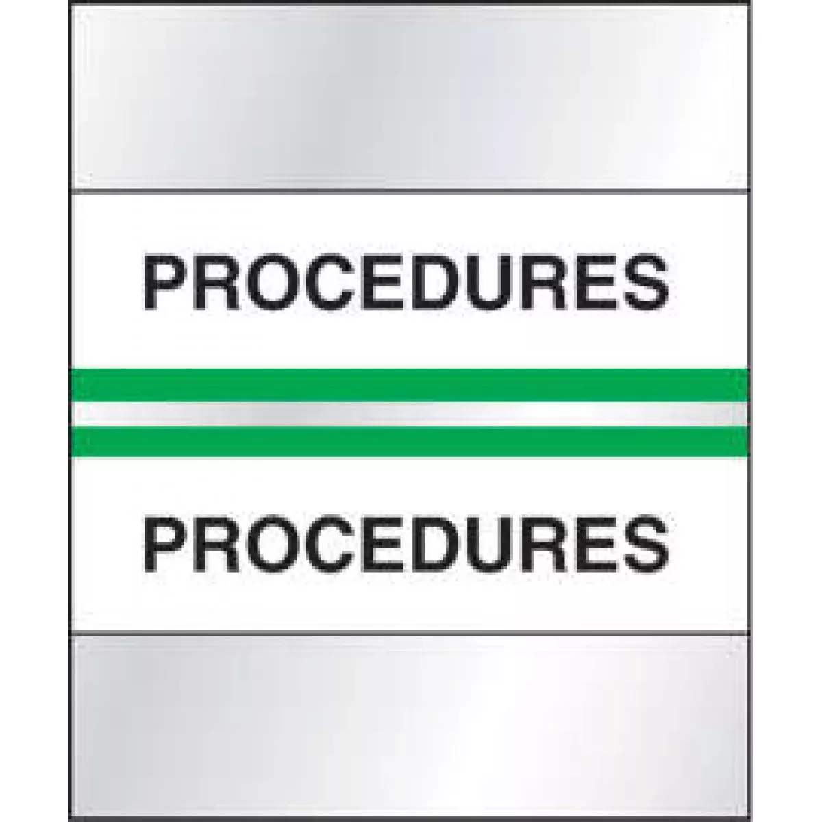 Chart Tab Paper Procedures 1 1/2" X 1 1/4" Green 100 Per Package