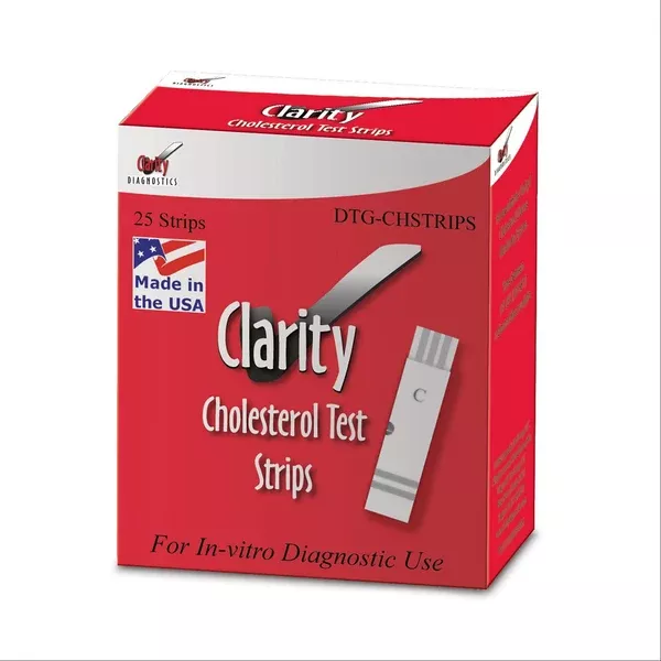 Clarity Cholesterol Test Strips Clarity Cholesterol Test Strips • CLIA Waived ,Pack oF 25