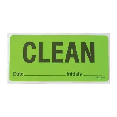 Clean Label "Clean" • Light Green • 0.94"H x 100'L ,1 Each