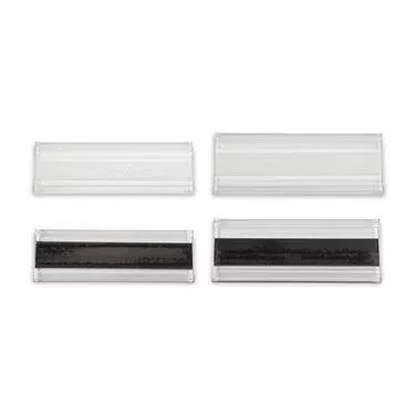 Clear C Channel Card Label Holder For Label Size 3"W x 1"H ,Pack oF 25