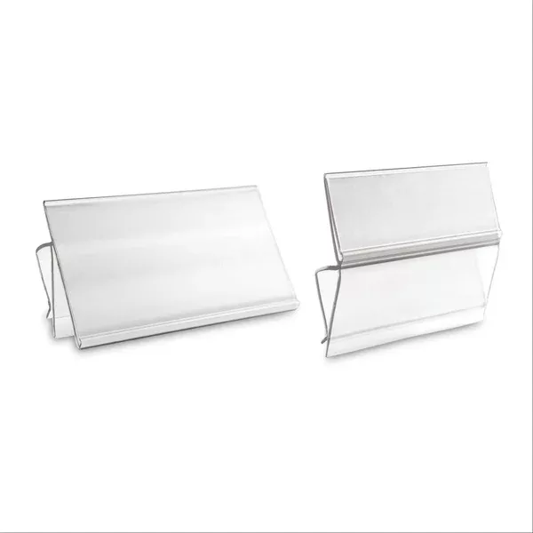 Clear Clip On Bin Label Holder For Label Size 3"W x 1"H ,Pack oF 25