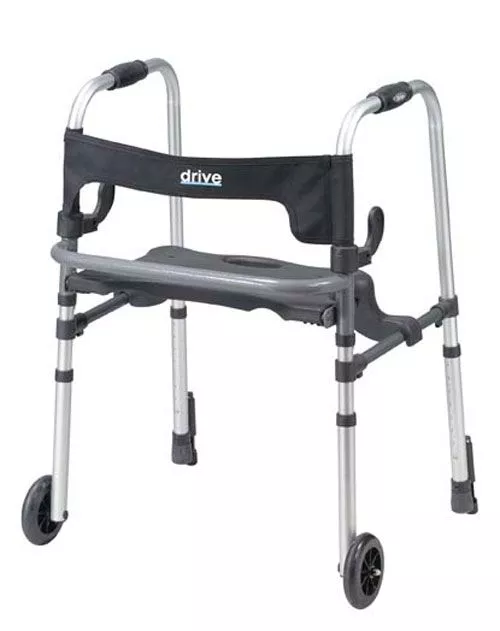 Clever-Lite Folding Walker With Seat by Drive