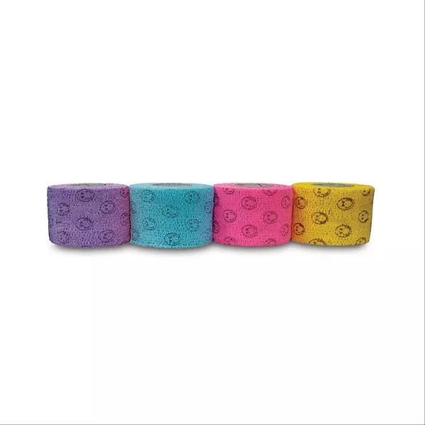 CoFlex Smiley Pack Cohesive Bandages 1.5"W x 5yds ,6 / pk