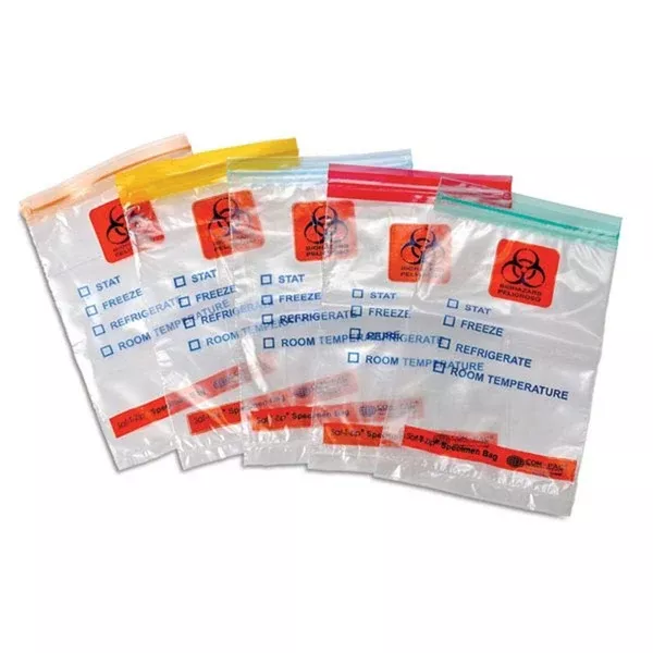 Color Coded Specimen Bags Specimen Bag • 6"W x 10"H ,100 per Paxk